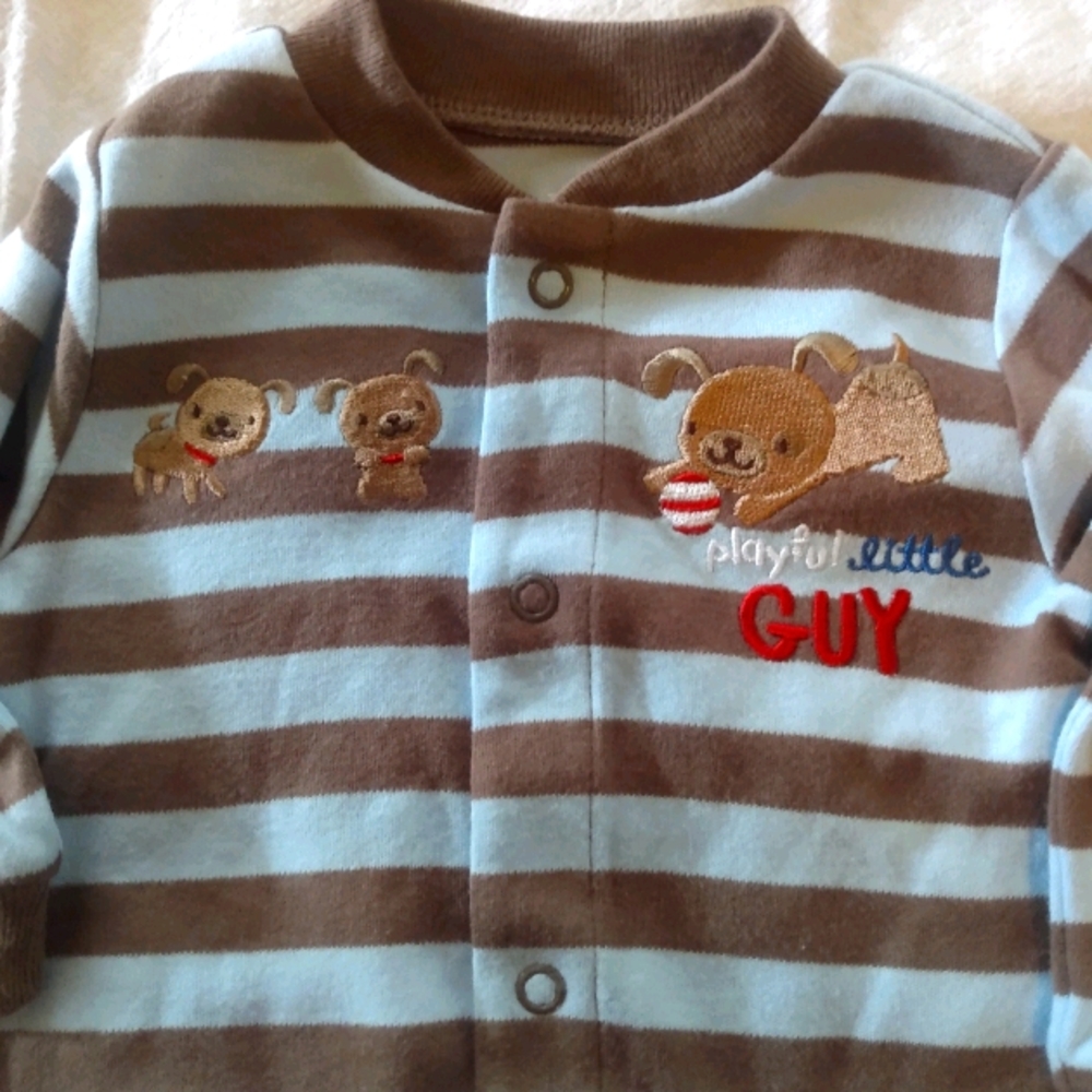 Blue and brown PJs
